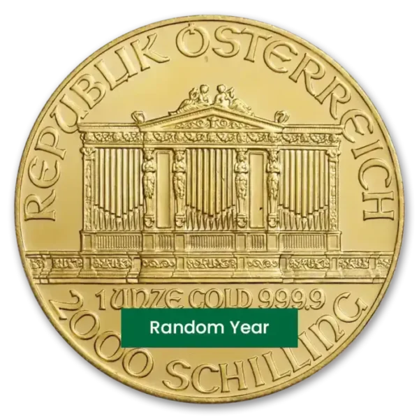 1 oz Austrian Gold Philharmonic Coin BU - Random Year - Image 3